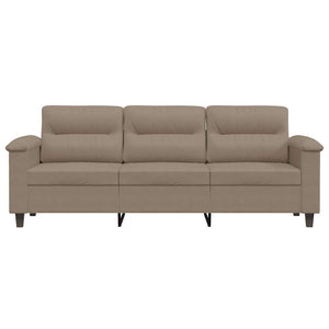 3-Sitzer Sofa Taupe Mikrofaser 180cm
