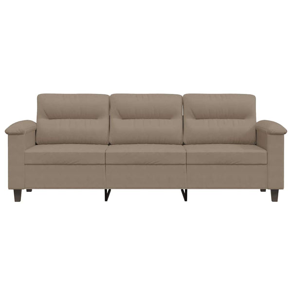 3-Sitzer Sofa Taupe Mikrofaser 180cm