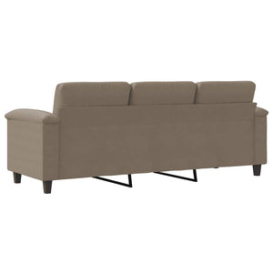 3-Sitzer Sofa Taupe Mikrofaser 180cm