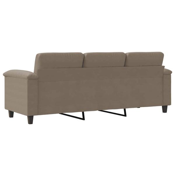 3-Sitzer Sofa Taupe Mikrofaser 180cm
