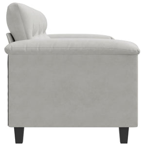 3-Sitzer Sofa Hellgrau Mikrofaser 180cm