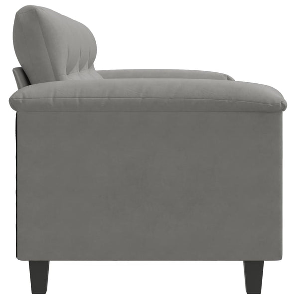 Dunkelgraues 3-Sitzer Sofa aus Mikrofaser, 180 cm