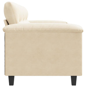 3-Sitzer Sofa Creme Mikrofaser 180 cm