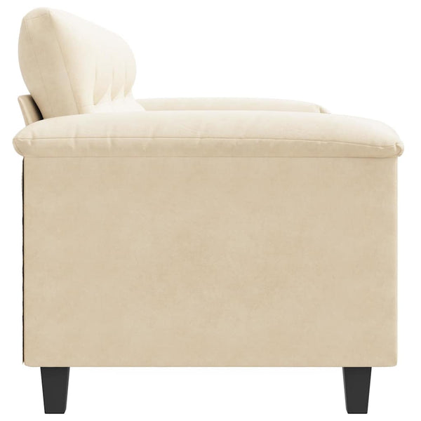 3-Sitzer Sofa Creme Mikrofaser 180 cm