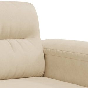 3-Sitzer Sofa Creme Mikrofaser 180 cm