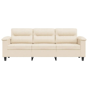 Beige 3-Sitzer Sofa Mikrofaser 180 cm