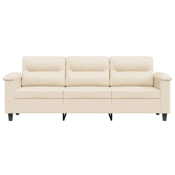 Beige 3-Sitzer Sofa Mikrofaser 180 cm