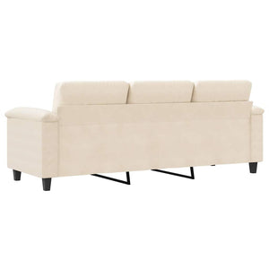 Beige 3-Sitzer Sofa Mikrofaser 180 cm