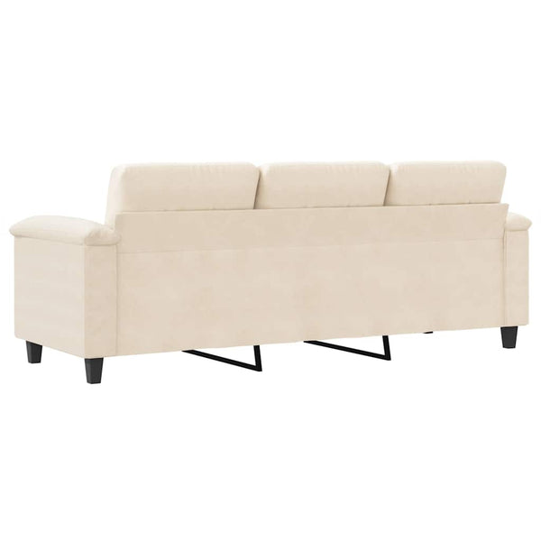Beige 3-Sitzer Sofa Mikrofaser 180 cm