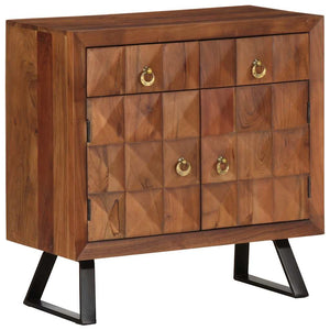 Honigbrauner Schubladenschrank Akazie Massivholz 70 cm
