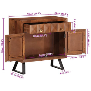 Honigbrauner Schubladenschrank Akazie Massivholz 70 cm