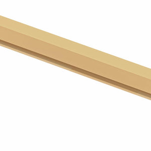 Innentür Schlank Golden 76x201,5 cm Hartglas und Aluminium