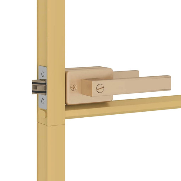 Innentür Schlank Golden 102,5x201,5 cm Hartglas und Aluminium
