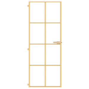 Innentür Schlank Golden 76x201,5 cm Hartglas und Aluminium