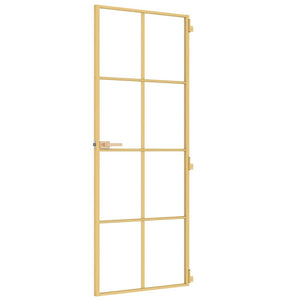 Innentür Schlank Golden 76x201,5 cm Hartglas und Aluminium