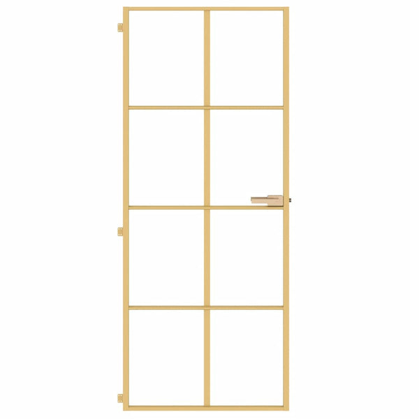 Innentür Schlank Golden 83x201,5 cm Hartglas und Aluminium