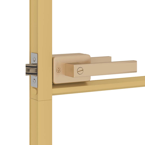 Innentür Schlank Golden 102,5x201,5 cm Hartglas und Aluminium