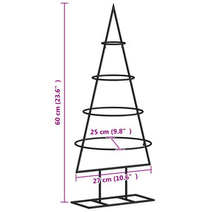 Metall Weihnachtsbaum Deko Schwarz 60cm