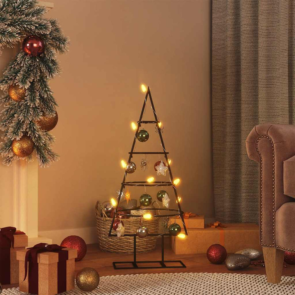 Metall Weihnachtsbaum Deko Schwarz 60cm