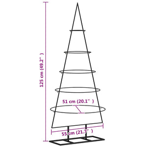 Schwarzer Metall Weihnachtsbaum 125 cm