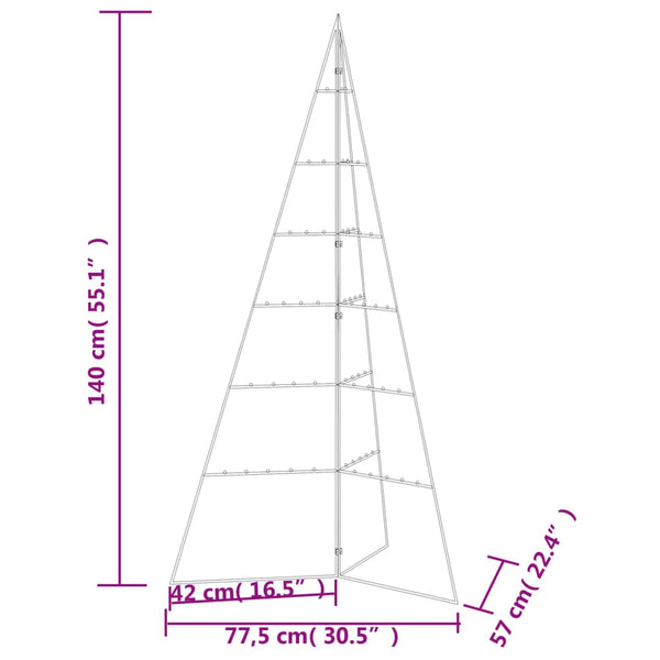 Schwarzer Metall Weihnachtsbaum 140cm