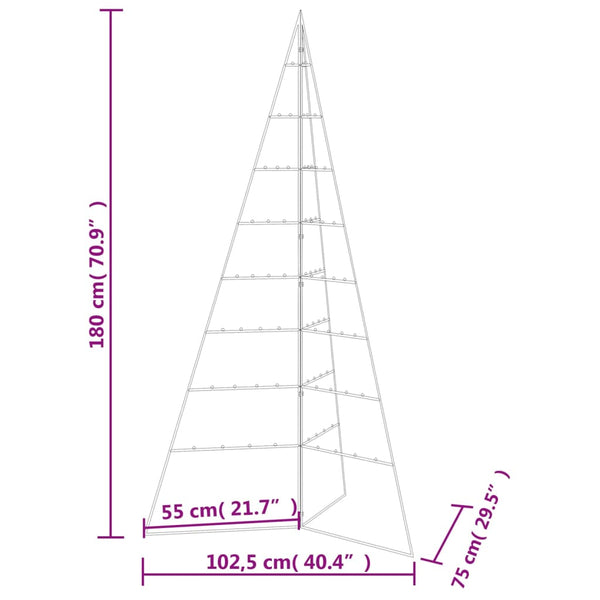 Schwarzer Metall Weihnachtsbaum 180cm