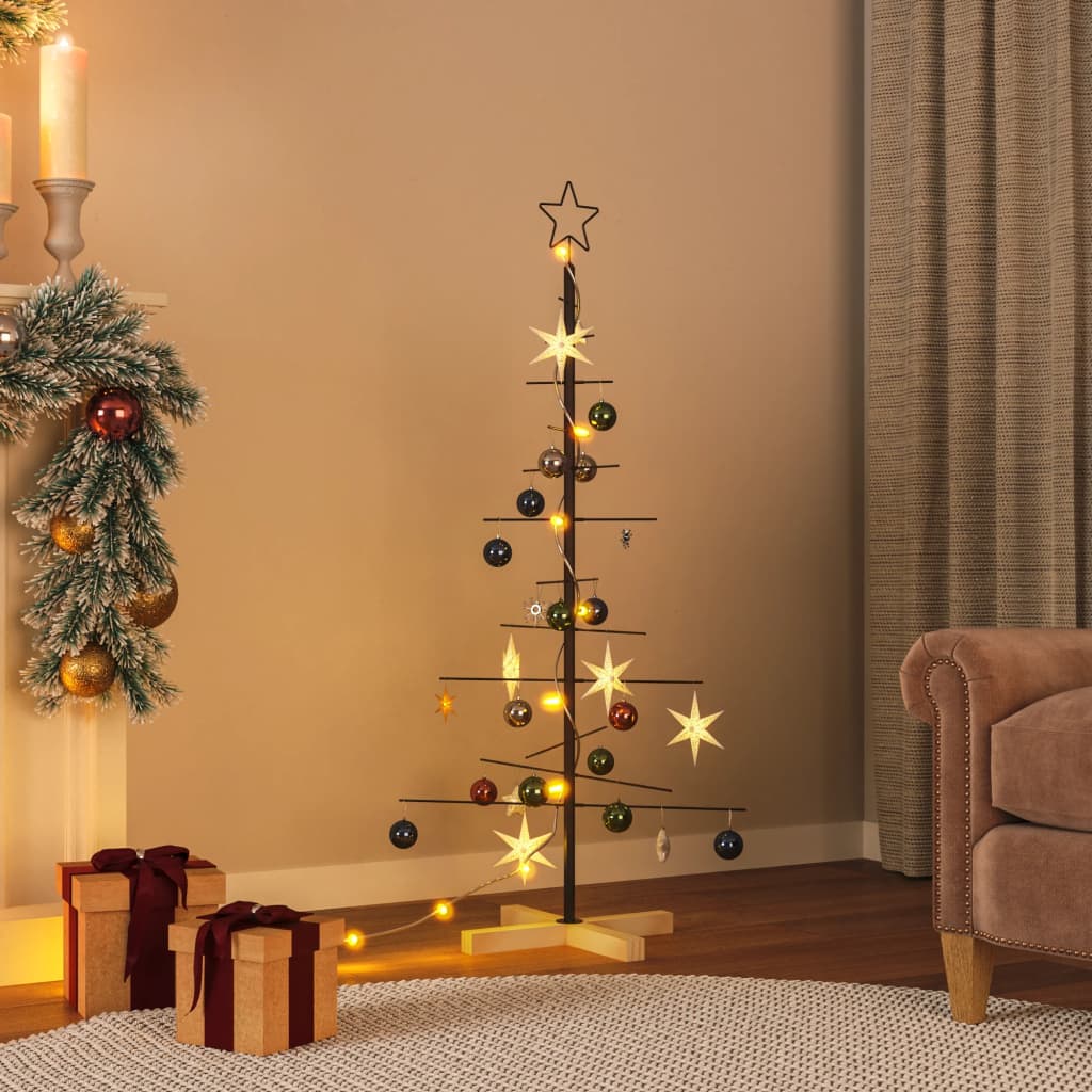 Schwarzer Metall Weihnachtsbaum 120 cm