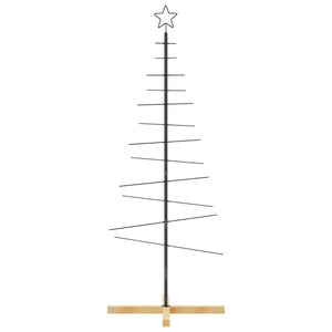 Schwarzer Metall Weihnachtsbaum 150cm mit Holzständer