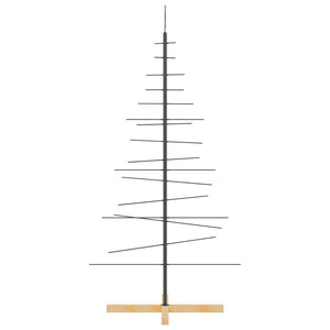 Schwarzer Metall Weihnachtsbaum 150cm mit Holzständer