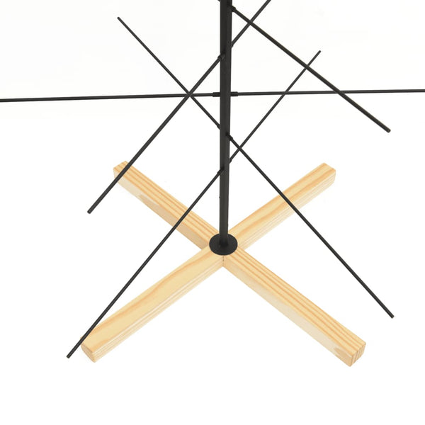 Schwarzer Metall Weihnachtsbaum 150cm mit Holzständer