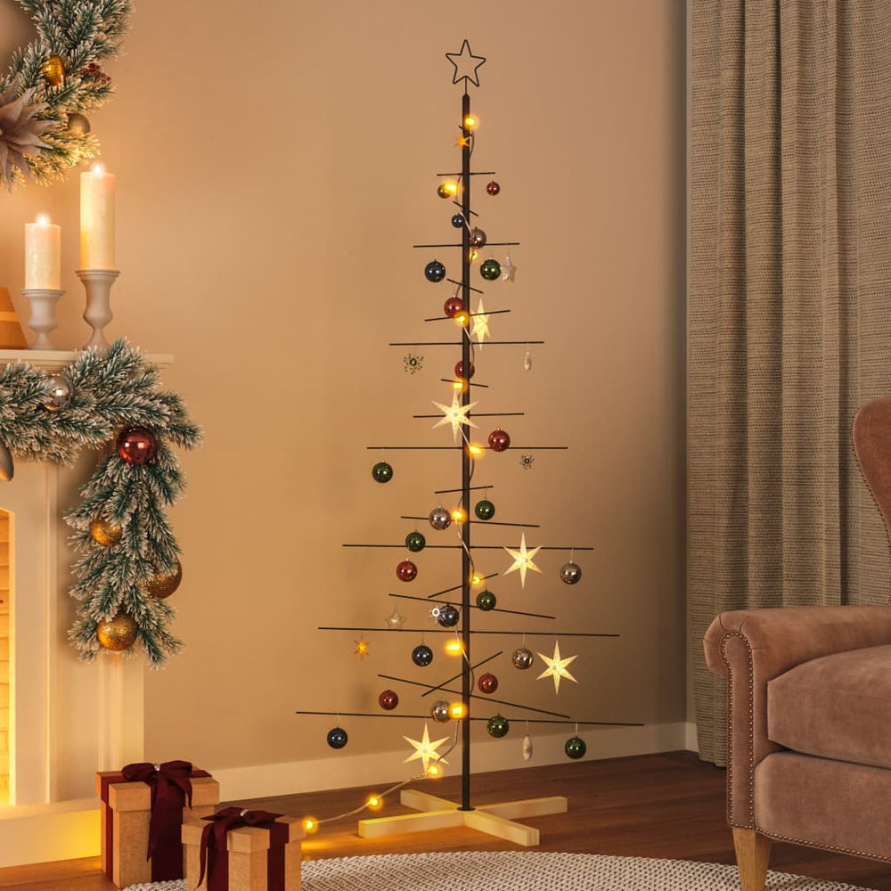 Metall Weihnachtsbaum Schwarz 180cm