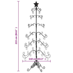 Schwarzer Metall Weihnachtsbaum 215cm