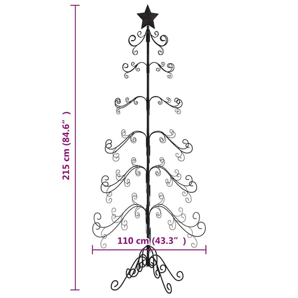 Schwarzer Metall Weihnachtsbaum 215cm