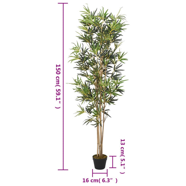 Künstlicher Bambusbaum, 150 cm, 828 Blätter