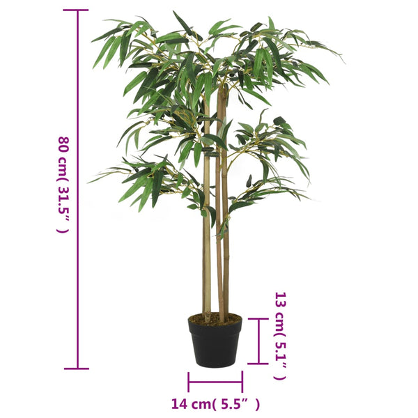 Künstlicher Bambusbaum, 80cm, 380 Blätter