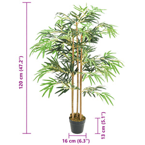 Künstlicher Bambusbaum, 120cm, 730 Blätter