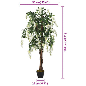 Künstlicher Glyzinienbaum 120cm mit 840 Blättern