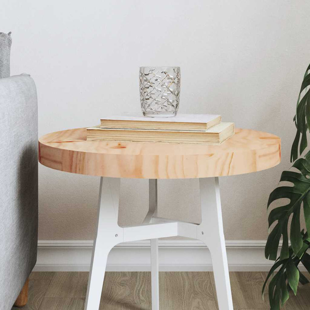 vidaXL Plateau de table Rond Ø40x3 cm Bois de pin massif