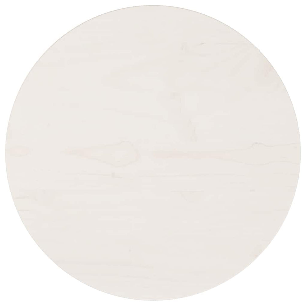 vidaXL Dessus de table rond blanc Ø40x3 cm en pin massif