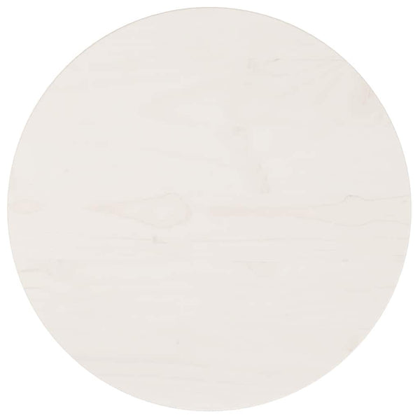 Tischplatte Rund Weiß Ø40cm Kiefer Massivholz