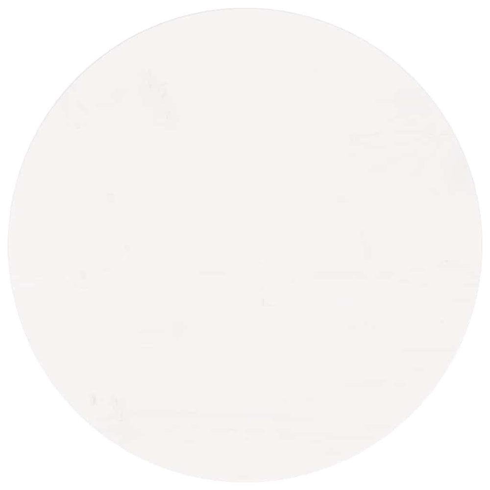 vidaXL Plateau de table rond blanc Ø50x3 cm en pin massif