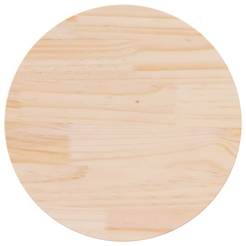 vidaXL Plateau de table rond Ø60x3 cm en pin massif