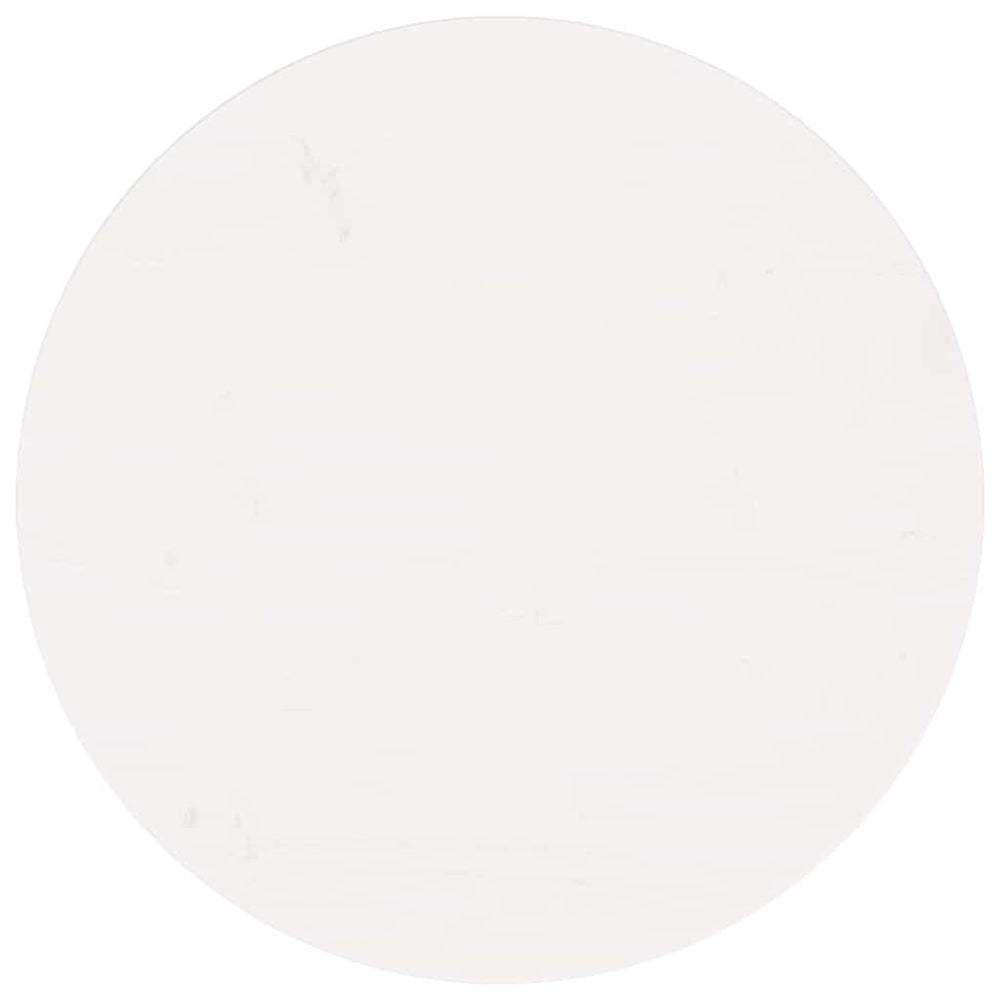 vidaXL Plateau de table Rond Blanc Ø60x3 cm Bois de pin massif