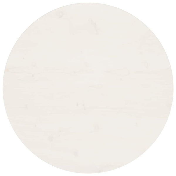 vidaXL Plateau de table rond Blanc Ø70x3 cm Bois de pin massif
