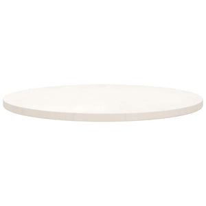vidaXL Plateau de table rond Blanc Ø70x3 cm Bois de pin massif