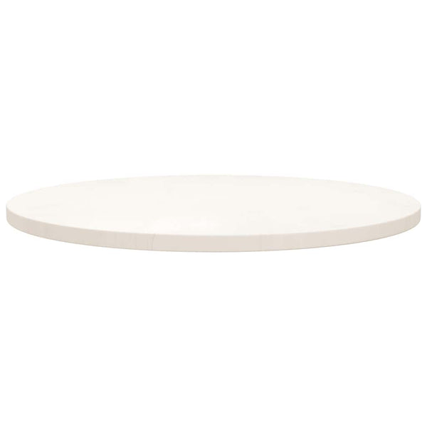 vidaXL Plateau de table rond Blanc Ø70x3 cm Bois de pin massif