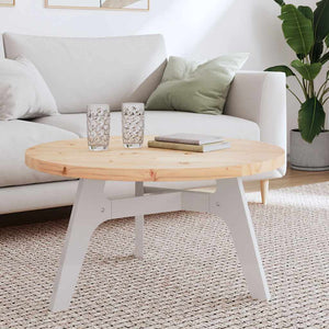 Massivholz Tischplatte Rund Ø80cm Kiefer