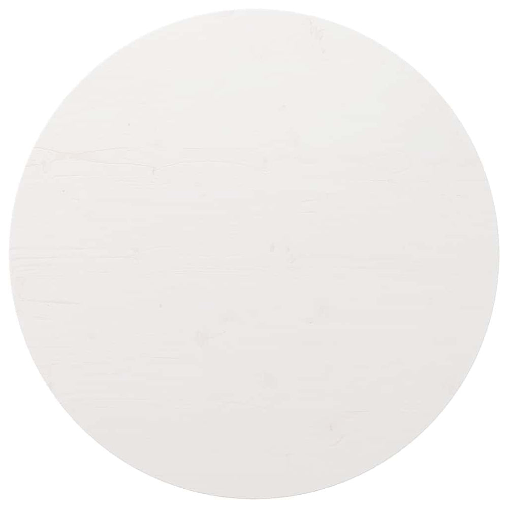 vidaXL Plateau de table rond blanc Ø80x3 cm en pin massif