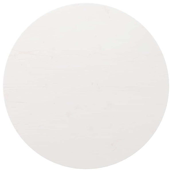 Weiße Tischplatte Rund Ø80cm Kiefer Massivholz