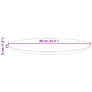 Runde Tischplatte Ø90cm Kiefer Massivholz